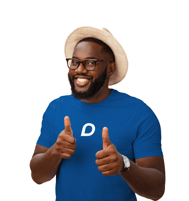 Professional pointing forward with confidence - DevLink digital solutions